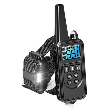 

Electric Dog Training Collar Pet Remote Control Waterproof Rechargeable with LCD Display for All Size Bark-stop Collars 800m