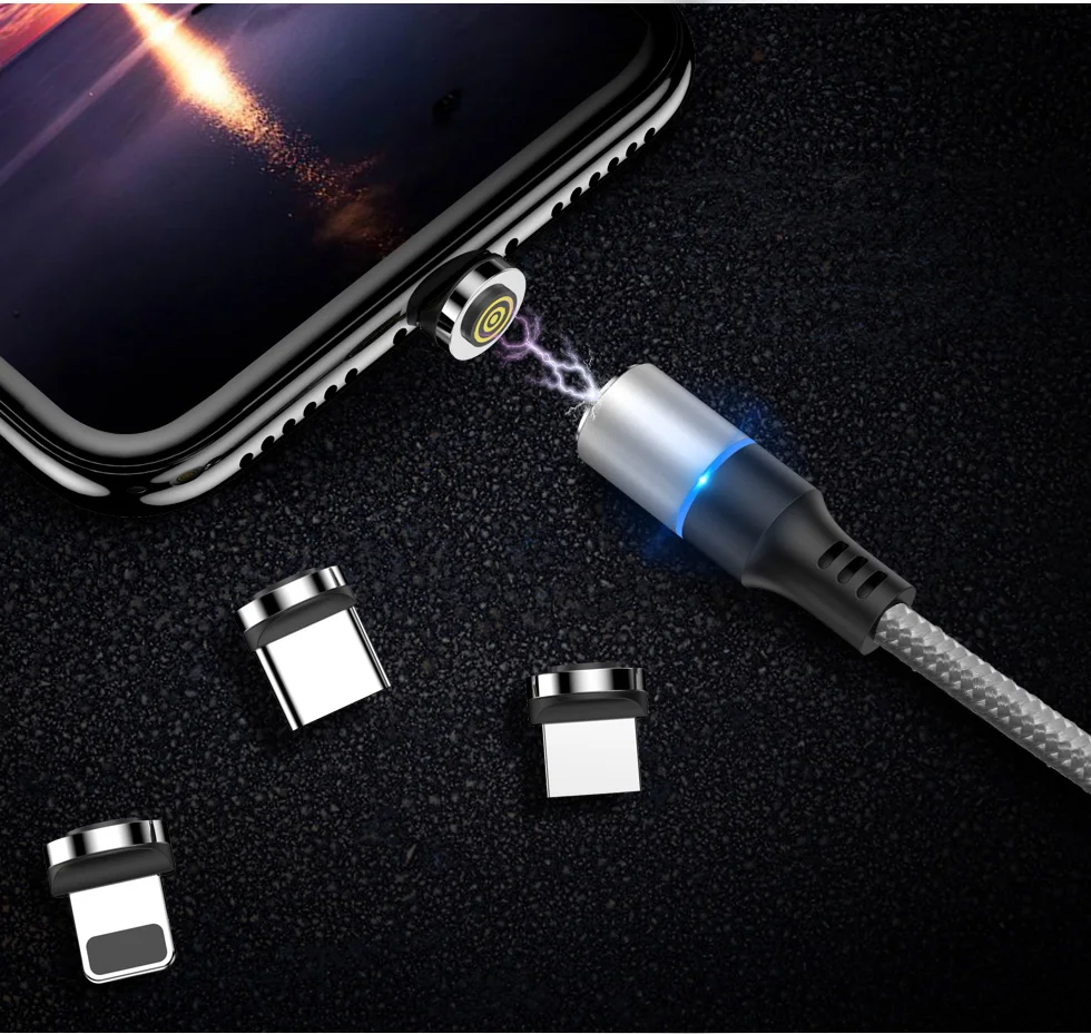 Магнитный кабель Micro usb type C для iPhone 6 7 8X11 Xiaomi 3A Quick Charge 3,0 Шнур для передачи данных 1 м 2 м USBC type C зарядное устройство для мобильного телефона