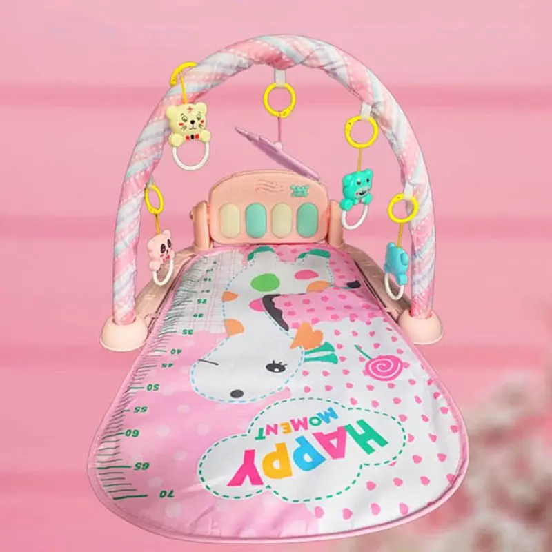 3 in 1 Baby Play Mat Baby Gym Toys Soft Lighting Rattles Piano Musical Educational Toy