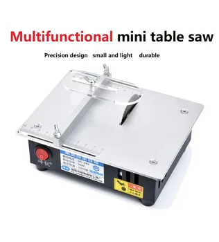 

S3Mini Table Saw Handmade Woodworking Bench Saw DIY Hobby Model Crafts Cutting Tool with Power Supply with 3 kinds of saw blades