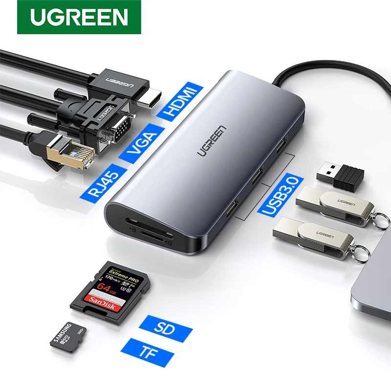 OMESHIN Type-C USB Hub 8 in1 док-станция типа C на HDMI концентратор адаптер для MacBook Sumsung Dex Galaxy