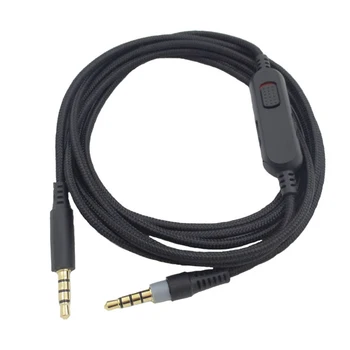 

Volume Control Wire Black Gaming Headset Audio Cable Cord Inline Mute Detachable 3.5mm Replacement Parts Aux For HyperX Cloud