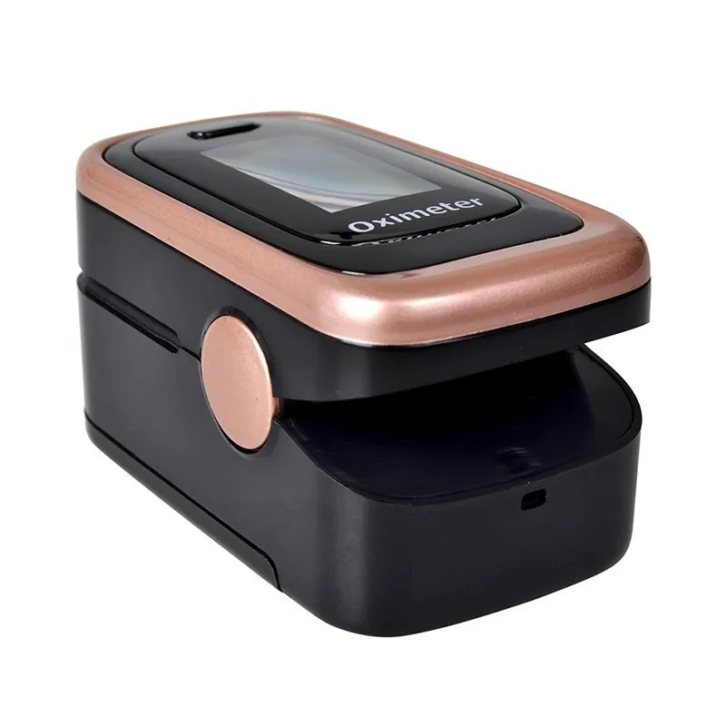 Monitor de Sono Dedo com Case Dedo Digital Pulso Ponta Oled Oxímetro Portátil Spo2 pr pi 8 Horas Oxigênio no Sangue 10 portátil spo2 pr pi 8 horas monitor