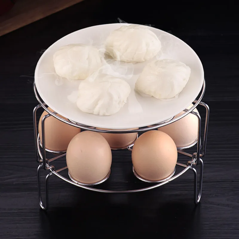 

Egg Steamer Rack Steaming Rack Stainless Steel Kitchen Trivet Stackable Steaming Holder Instant Pot Pressure Cooker Accessories