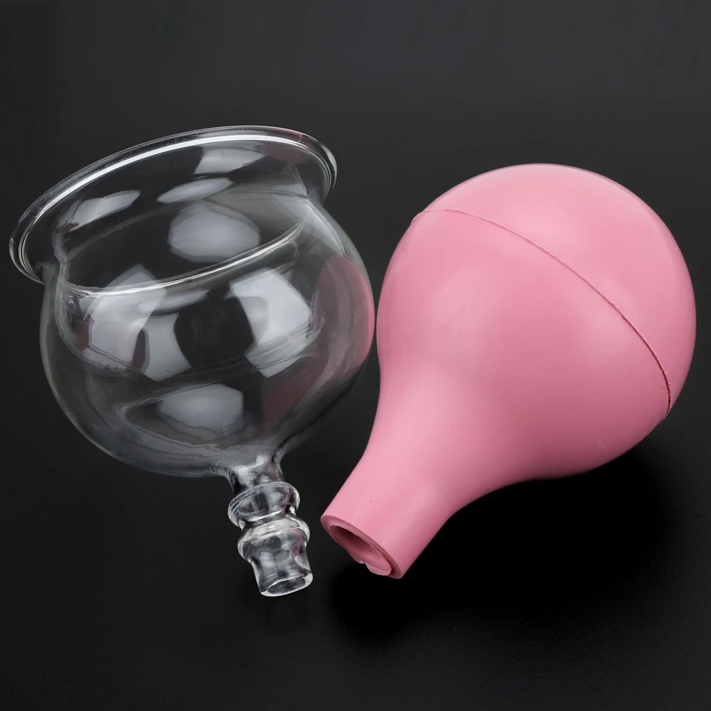 Pink Rubber Vacuum Cans Full Body Massage Suction Cup Vacuum Massager Therapy 5 Different Size Suction Cup Kit Chinese Cupping