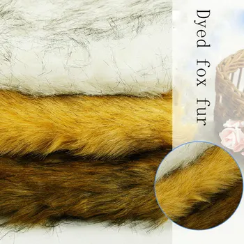 

Plush artificial dyed pointed fox fur imitation fox fur shawl autumn and winter clothing fur collar fabric wholesale
