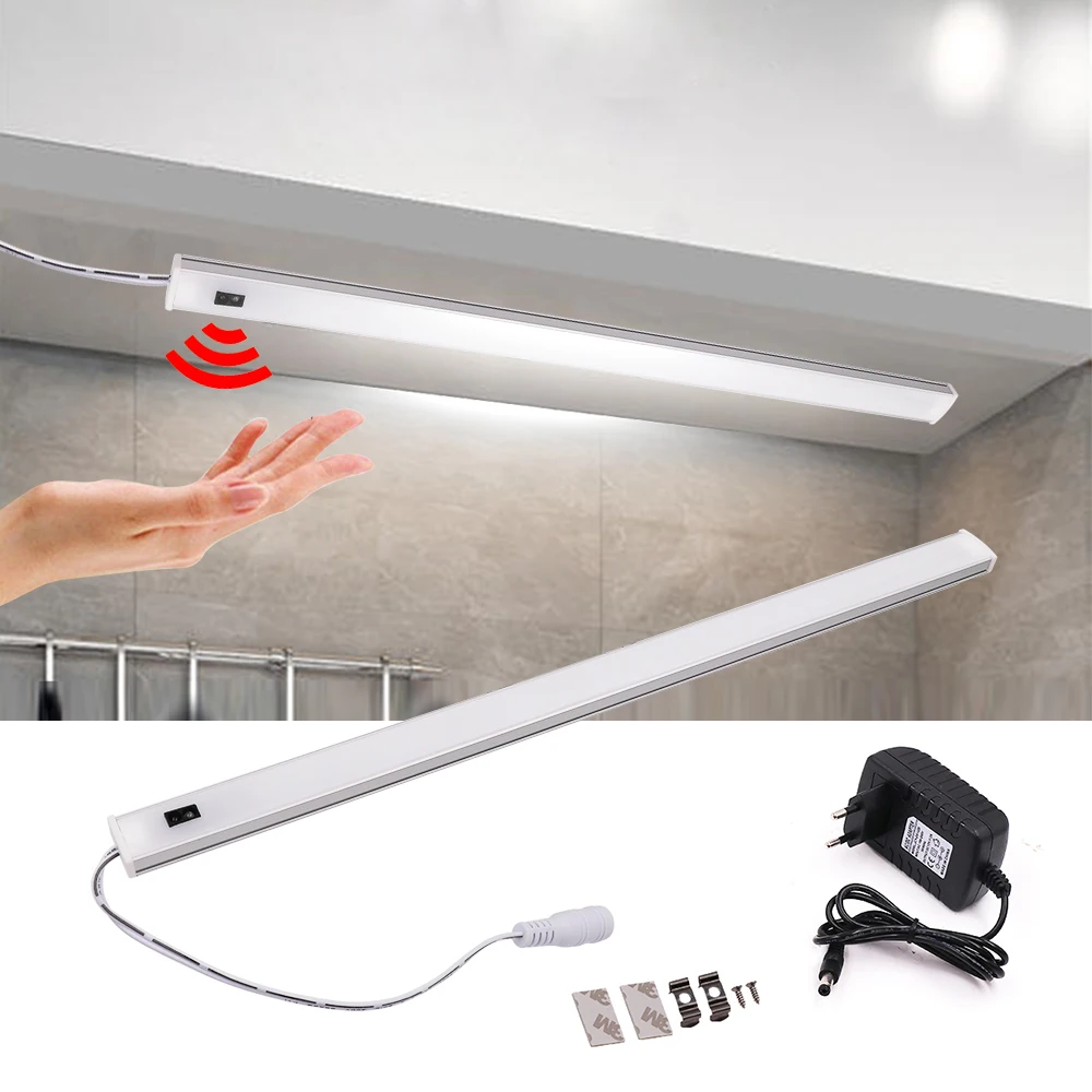 Smart Hand Sweep PIR Motion Sensor LED Strip Light Cabinet Night Light DC12V 