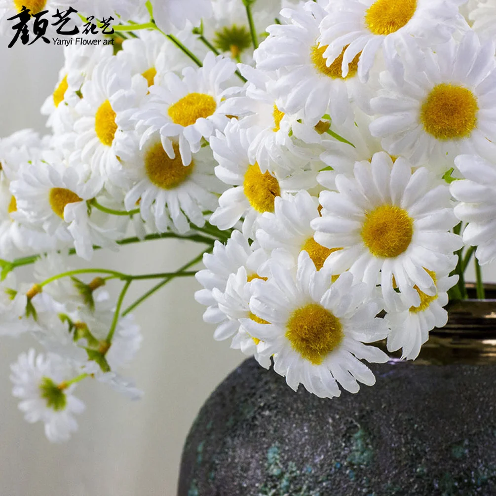 Искусственные цветы Маргаритка из шелка искусственные маргаритки для украшения