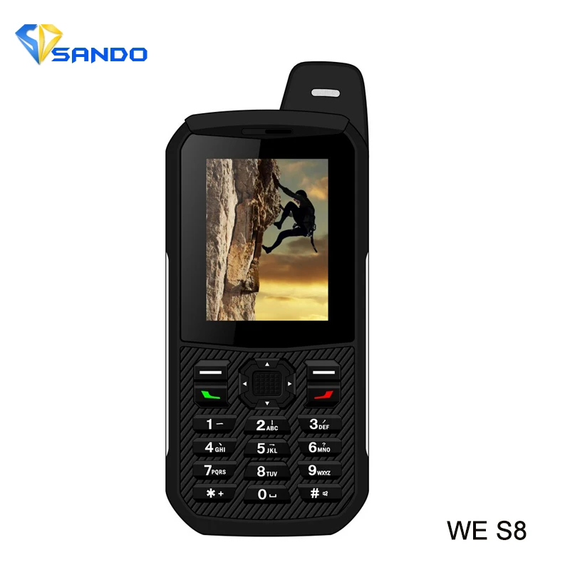 Xeno S8 Waterproof phone 3G WCDMA GSM Super-long standby old man IP68 Rugged shockproof cellphone three sim - Цвет: black