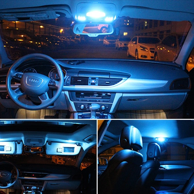 4 шт. 31 мм Светодиодная гирлянда для салона автомобиля лампа 9 SMD Купол багажника