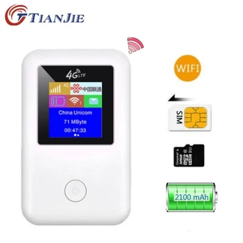

TIANJIE LTE Mobile Hotspot Router Modem Pocket 4G Mifi Router Portable Hotspot Sim-Card Pocket Wifi Unlocked Dongle Wifi-Modem