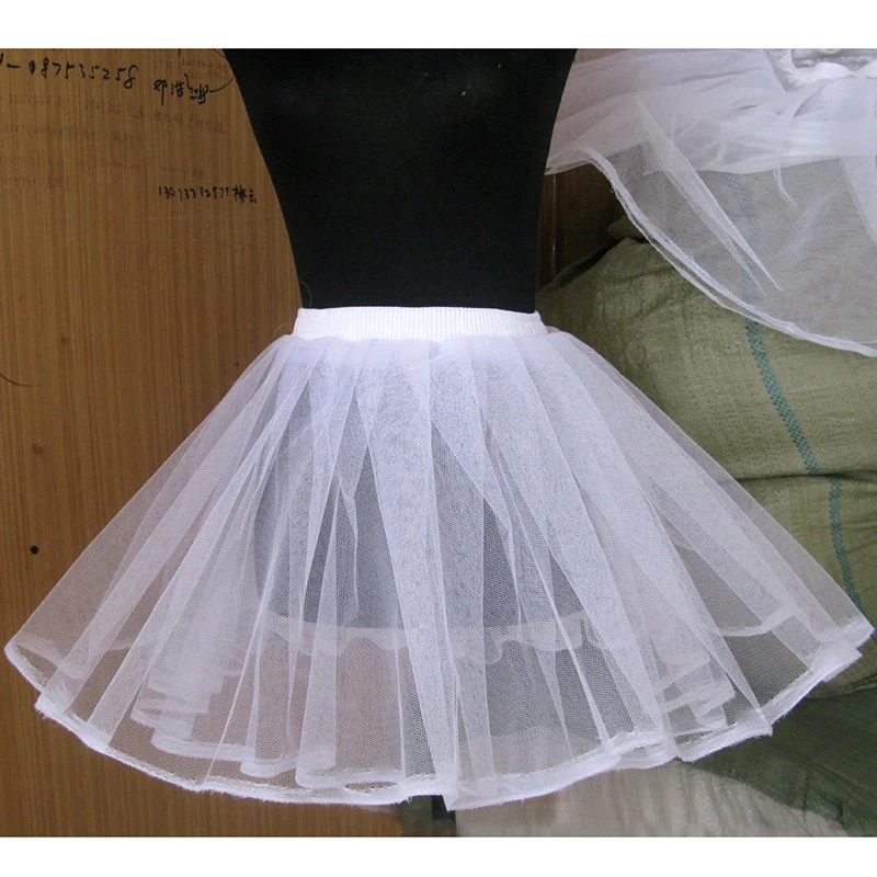 Белый балетный Хэллоуин тюль для нижней юбки рюшами липучка крюк группа розовый короткий черный кринолин свадебные Подъюбники леди Нижняя юбка - Цвет: Белый