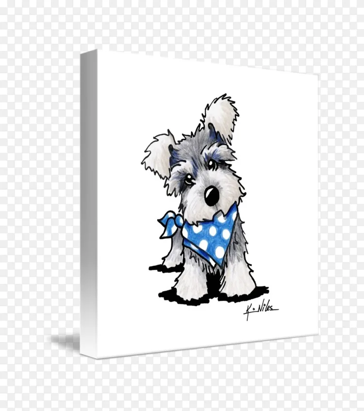 小型雪纳瑞猎犬绘画