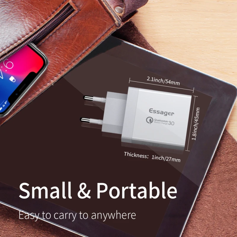 Essager 36 Вт Быстрая зарядка 3,0 USB зарядное устройство QC3.0 QC type C PD Plug Turbo Быстрая зарядка настенное зарядное устройство для мобильного телефона iPhone Xiaomi