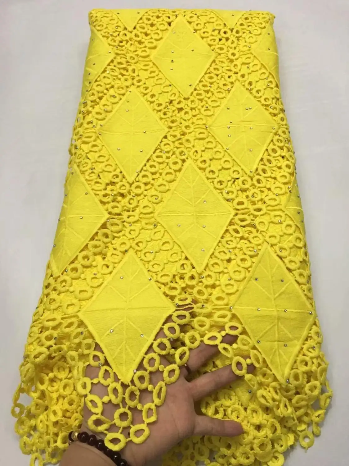 Желтое платье шнур кружева для африканских вечерние нигерийские кружевные ткани с камнями tissu broderie africain suisse 5 ярдов/лот