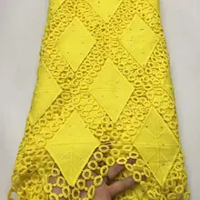 Желтое платье шнур кружева для африканских вечерние нигерийские кружевные ткани с камнями tissu broderie africain suisse 5 ярдов/лот