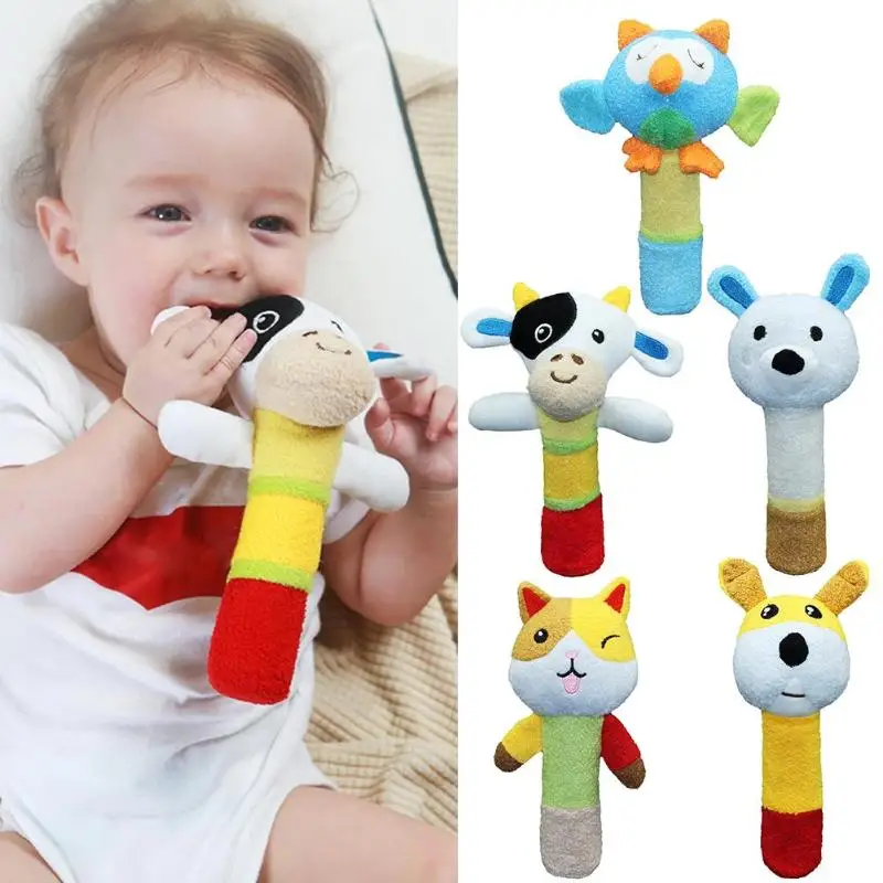 Детские погремушки, игрушки, Мультяшные милые животные, кукла, коляска кроватка, прорезыватель, колокольчик, игрушка, Обучающие игрушки, подарки
