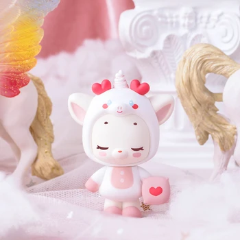 

Blind box raccoon deer almond doll pajamas party series mini doll tide play hand birthday gift decoration toys