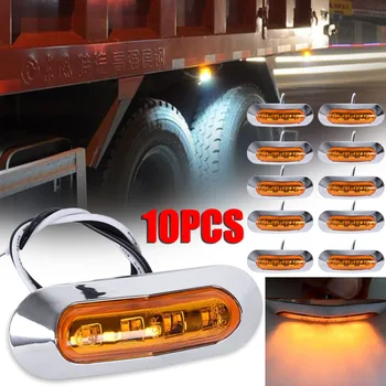 

10pcs/set Amber 4LED 10-30V Car Side Marker Clearance Signal Light with 20 Screws For Car Truck Trailer Pickup