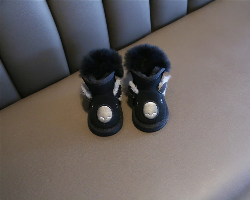 Зимние сапоги для малышей от 0 до 3 лет зимние сапоги из натуральной замши с рисунком из мультфильма мягкая плюшевая обувь на меху, обувь с подушкой под светильник