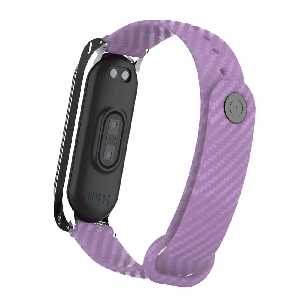 Mi Band 3/4 силиконовый браслет из углеродного волокна для замены браслета Xiaomi
