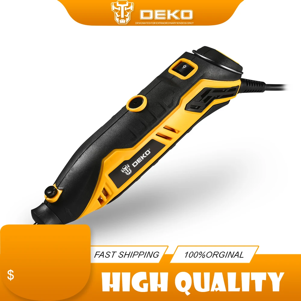 DEKO DKRT01 220V Variable Speed Mini Grinder Electric Drill Cutting