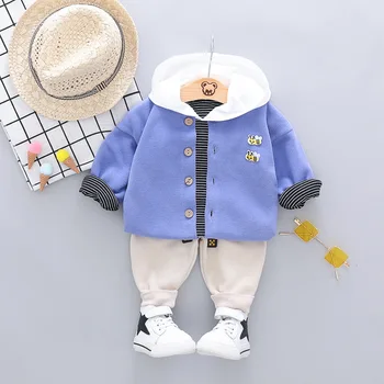 

HYLKIDHUOSE 2019 Autumn Baby Boys Girls Clothing Sets Toddler Infant Clothes Suits Coats T Shirt Pants Children Kids Costume