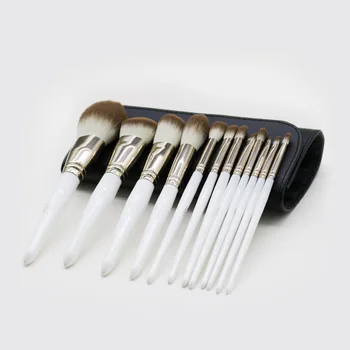 

Manufacturers Direct Selling Twelve Teams White Solid Wood Handle Ultra-Soft Bionic Quick-Drying Hair Makeup Brush Set Powder Br
