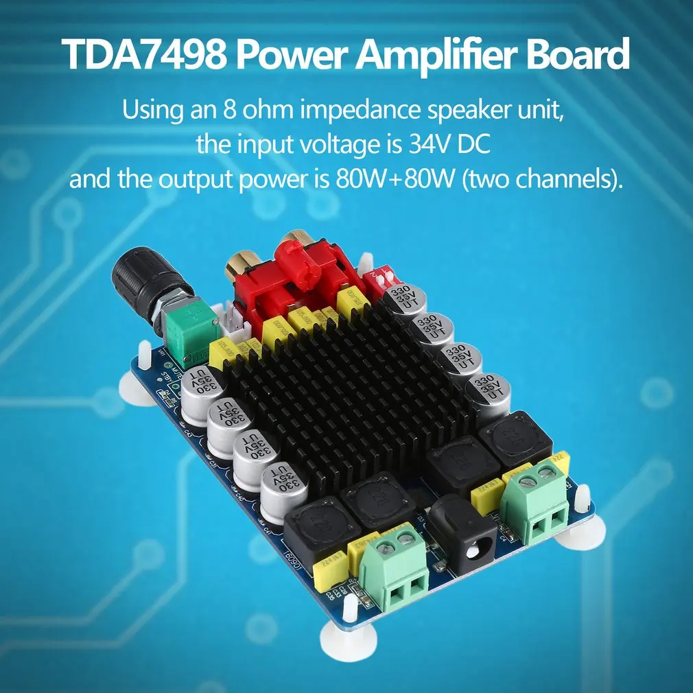TDA7498 Плата усилителя мощности высокая мощность цифровой усилитель мощности 2x100 Вт двухканальный HF05 прочный