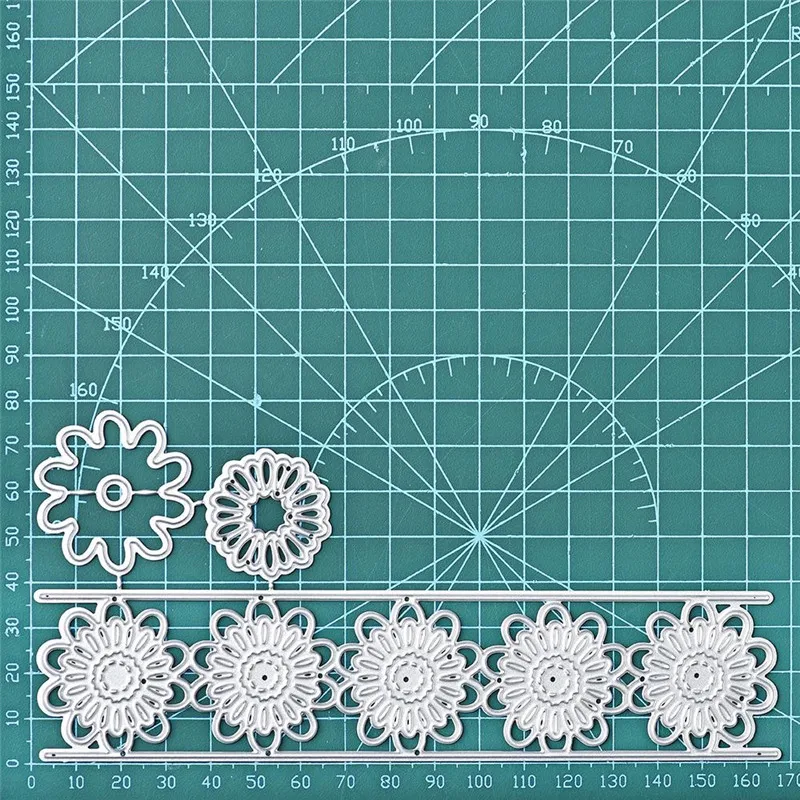 InLoveArts Daisy Flower Border Metal Cutting Dies Frame Scrapbooking Christmas Stencils Embossing Paper Die Cut Photo Album