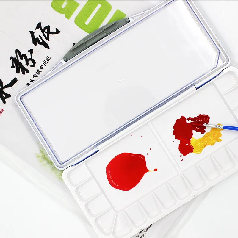 Superior 18/23/32 Grids Seal Water Color Painting Palette Plastic Watercolor Art Palette Box Supplies paleta acuarela