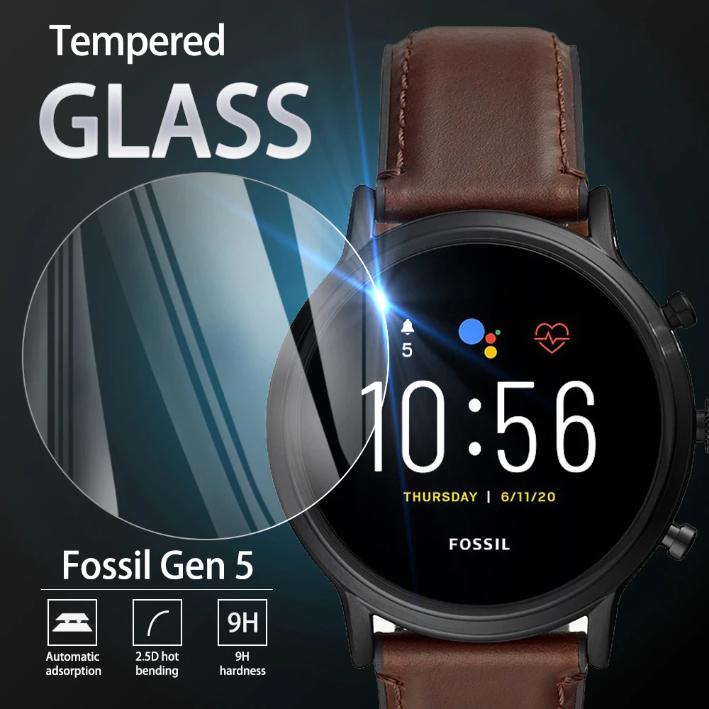 Meningsløs initial Arab Fossil Gen 5 Smartwatch Carlyle Hr Black Silicone - 5pcs 9h Tempered Glass 5  - Aliexpress