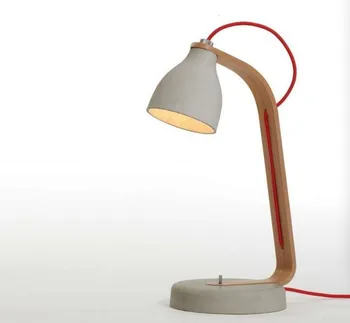 

American reading solid wooden iron table light for home