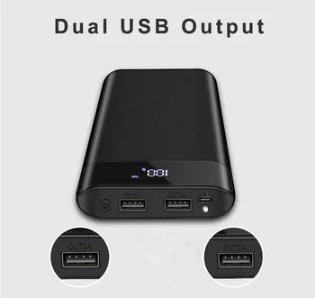 

LEORY 20000mAh Dual USB Mobile Power Case Case Large Capacity Output LED Display Mobile Power Box Can Quickly Charge All Phone