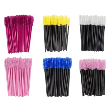 

500 Pcs Disposable Eyelash Brushes 10 Color Eyelash Extension Makeup Brushes Mascara Wands Cosmetic Tool Beauty salon wholesale