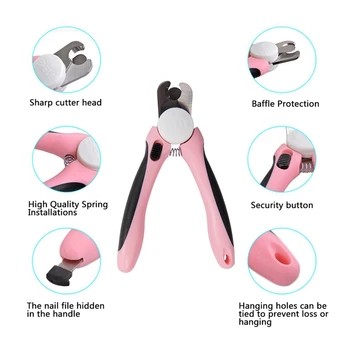

1 pcs Dog Nail Clippers And Trimmer-with Safety Guard To Avoid Over-Cutting Nails & Free Nail File-Razor Sharp Blades-Sturdy