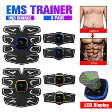 Lcd дисплей мышечный тренажер Электрический мышечный Стимулятор Массаж Тела Похудение упражнения релаксационный тренажер оборудования для фитнеса