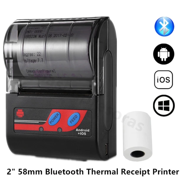 Ink-free Recibo Impresora Bluetooth Receipt Printer 58mm Mini Portable  Wireless Pos Thermal Note Printer Paper Android Mobile Pc - Printers -  AliExpress