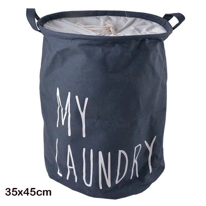 E Складная корзина для белья из хлопка и льна, вместительная корзина для белья, Детские корзины для игрушек, органайзер для одежды, корзина для хранения - Цвет: E
