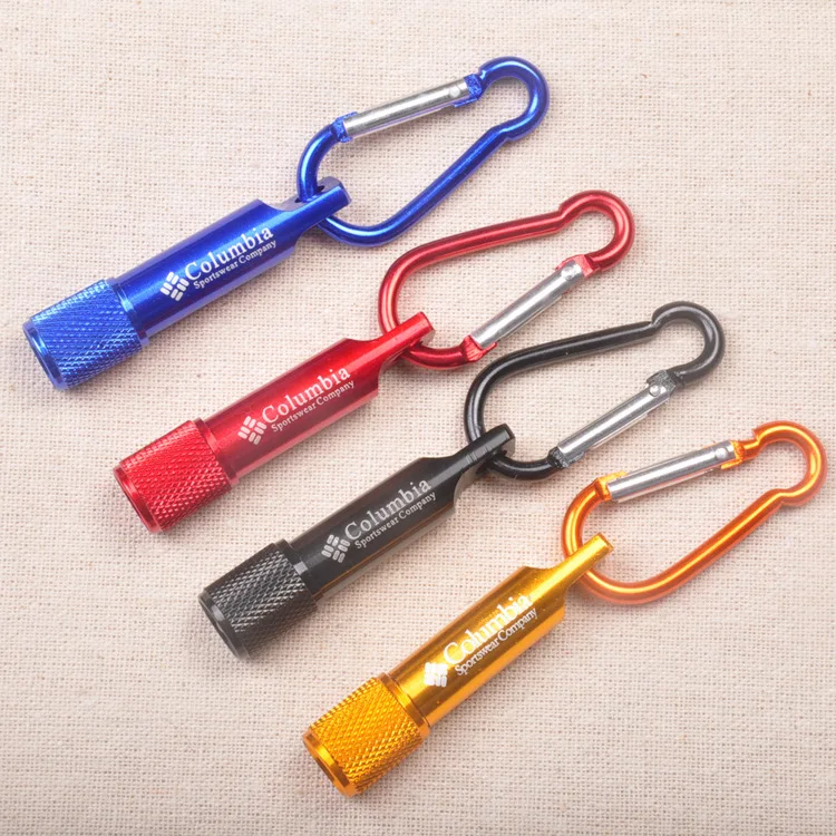 

B2326 Key Light Mini Small Flashlight Carabiner Small Strong Light Flashlight with Battery 20G
