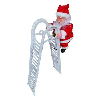 

Funny Christmas Santa Claus Electric Climb Ladder Hanging Decoration Christmas Tree Ornaments Party Kids Gifts