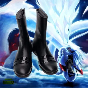 

Anime Inuyasha Sesshoumaru Black Boots Cosplay Party Shoes for men women Shoes costume props Custom-made