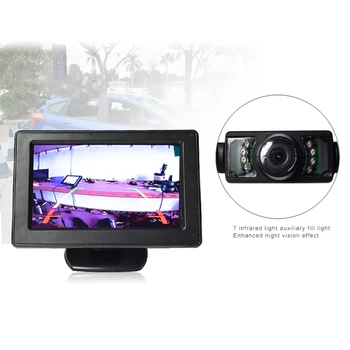 

Car Rear View Camera Reversing Parking System Kit LCD Rearview Monitor Waterproof Night Vision Backup Camera