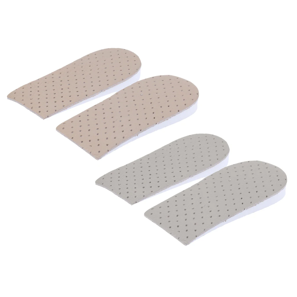 2 Pair Invisible Height Increase Half Shoes Insole Taller Lifts Breathable