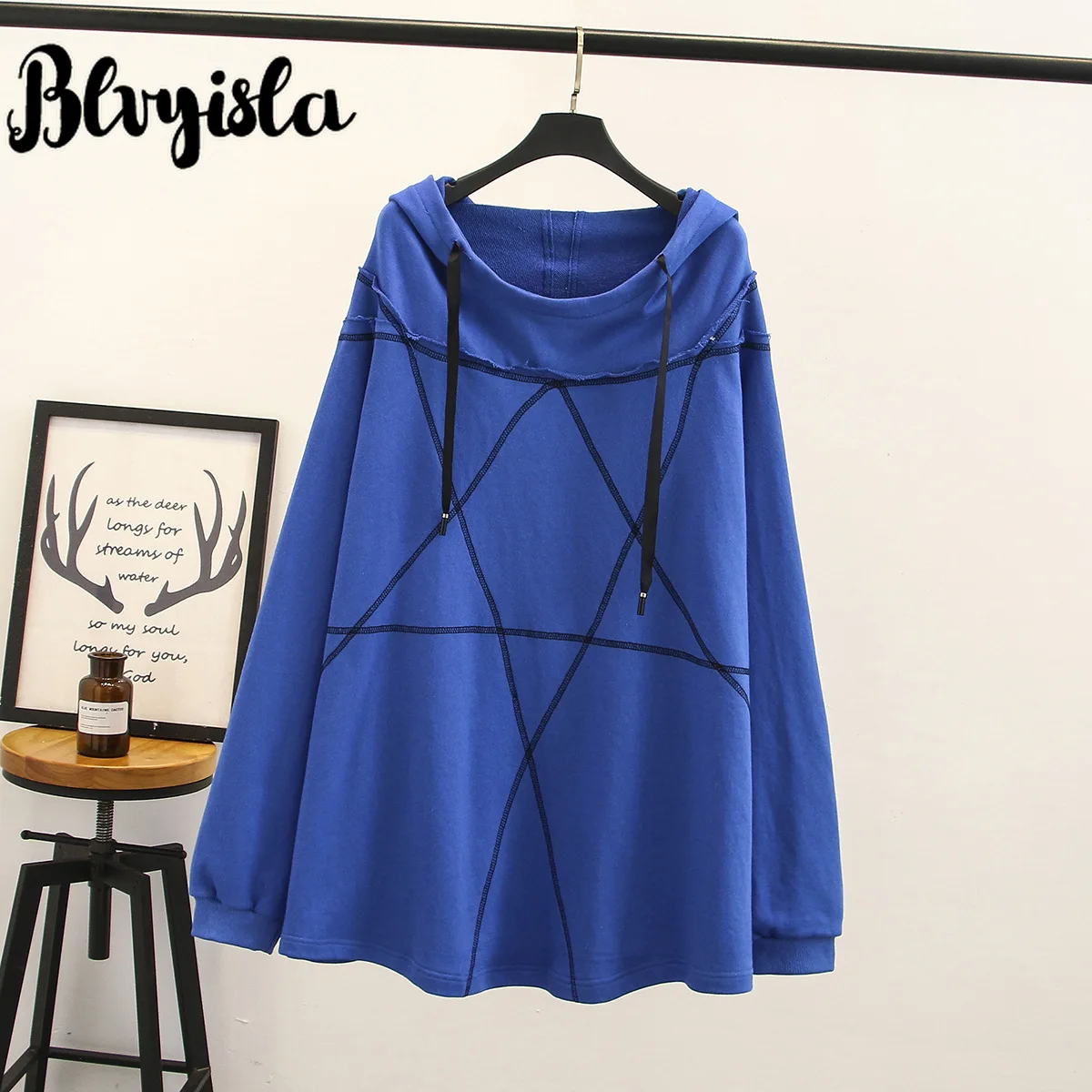 Blvyisla 4XL большие повседневные хлопковые толстовки с капюшоном модные женские стильные шикарные полосатые пуловеры harajuku топы
