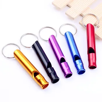 

2pcs Camping Hiking Survival Whistle Small Size Aluminum Emergency Whistle Outdoor EDC Tools Train Whistle Random Color