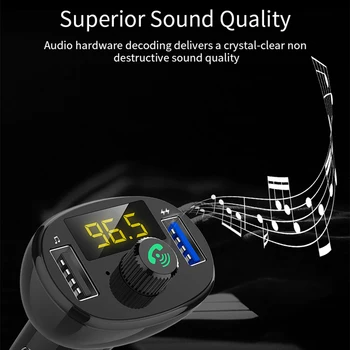 

Universal USB FM Transmitter MP3 Player U Disk LCD Display Kit Charger Adapter Support Lossless Audio Playback Car Accessories