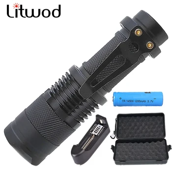 

XP-G Q5 Mini led Flashlight Torch Lamp 2000 Lumens AA / 14500 Adjustable Zoom Focus Penlight Waterproof For Outdoor