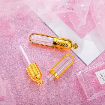 

1PC Travel 3ml Honey Lip Color ABS Refillable Bottle DIY Sample Gold Crown Head Lip Glaze Hollow Container Lip Color Tube