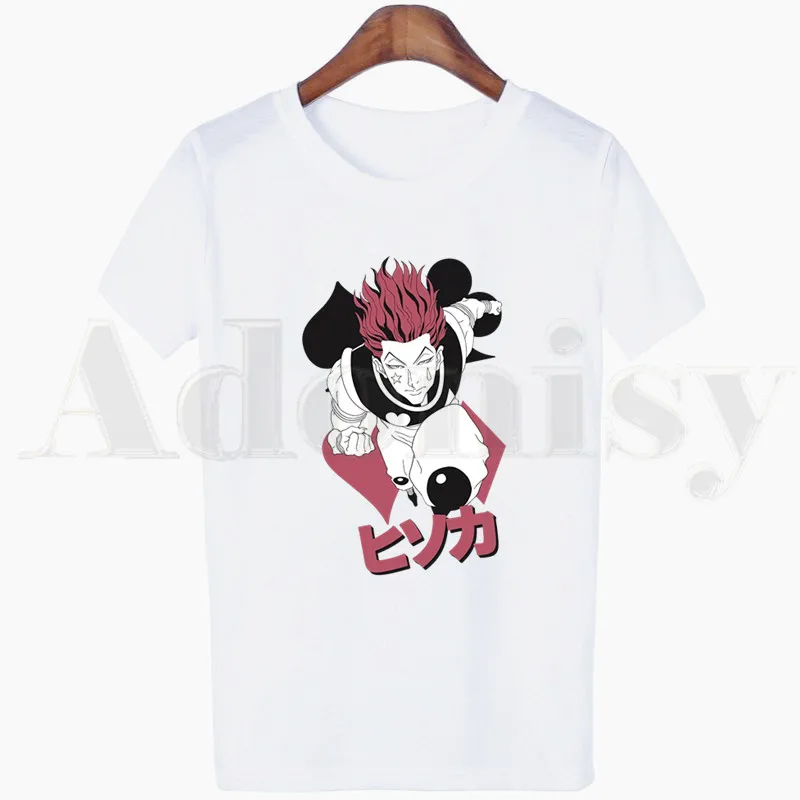 Hisoka Morow Hunter X Аниме HxH футболка с коротким рукавом женские топы футболки Harajuku